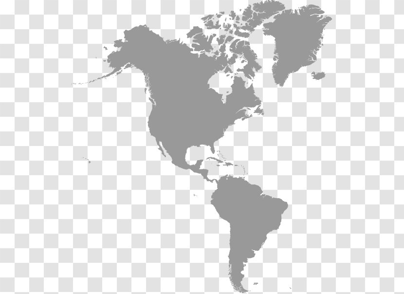World Map Atlas Continent - Monochrome Transparent PNG