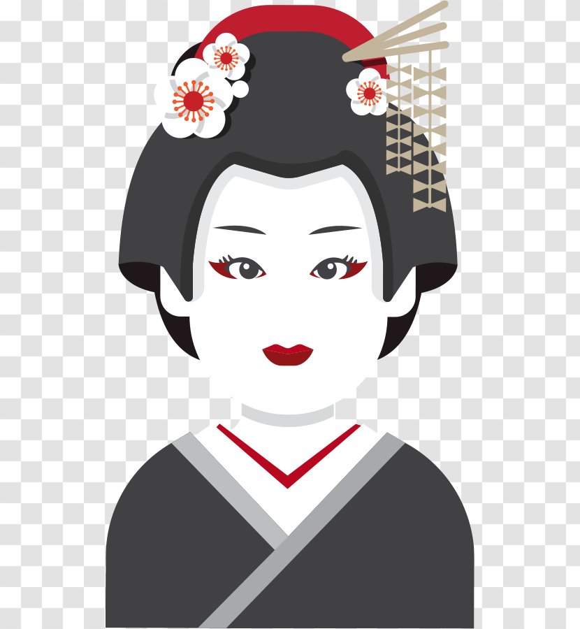 Culture Of Japan Icon - Watercolor - Cartoon Japanese Woman Transparent PNG
