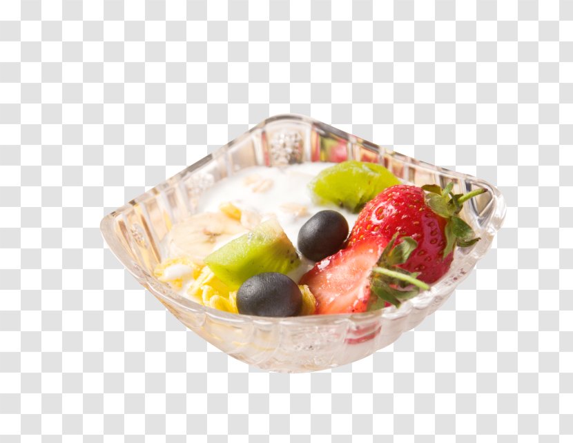 Breakfast Cereal Oat Corn Flakes Fruit - Avena - Glass Bowl Of Transparent PNG