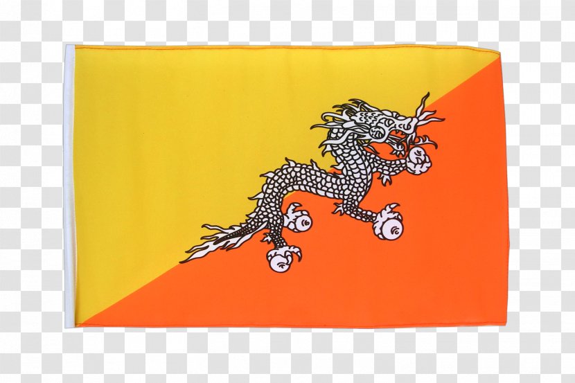 Flag Of Bhutan India Fahne - Orange Transparent PNG