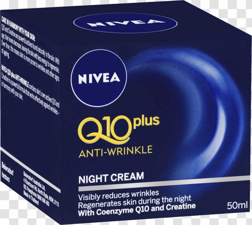 NIVEA Q10 Plus Anti-Wrinkle Day Cream Night Anti-aging - Face Transparent PNG