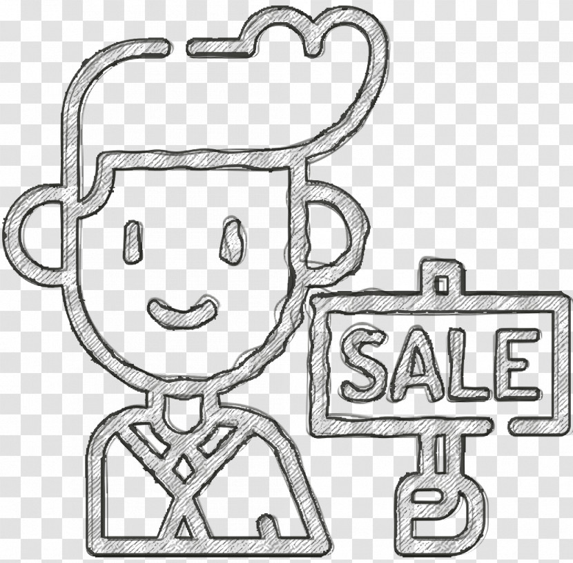 Cyber Monday Icon Salesman Icon Clerk Icon Transparent PNG