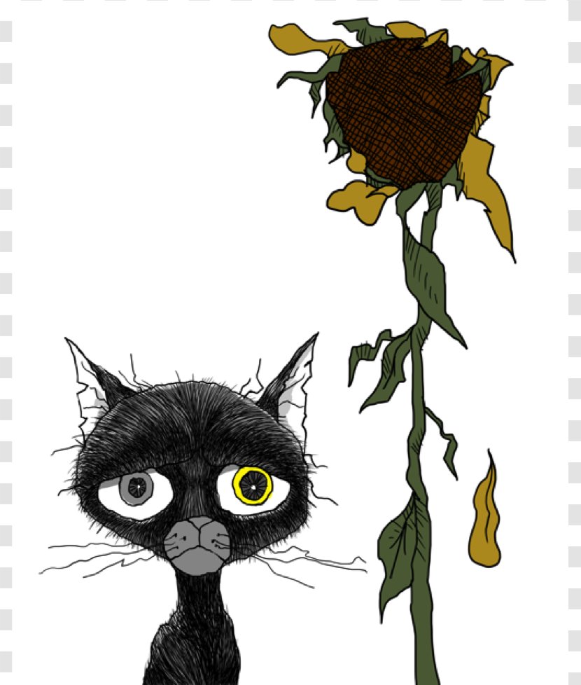 Black Cat Clip Art - Drawing - Illustrations Transparent PNG