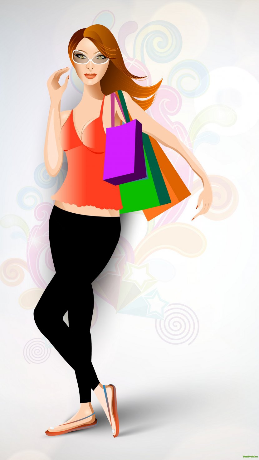 Fashion Design Illustration - Frame - Thinking Woman Transparent PNG