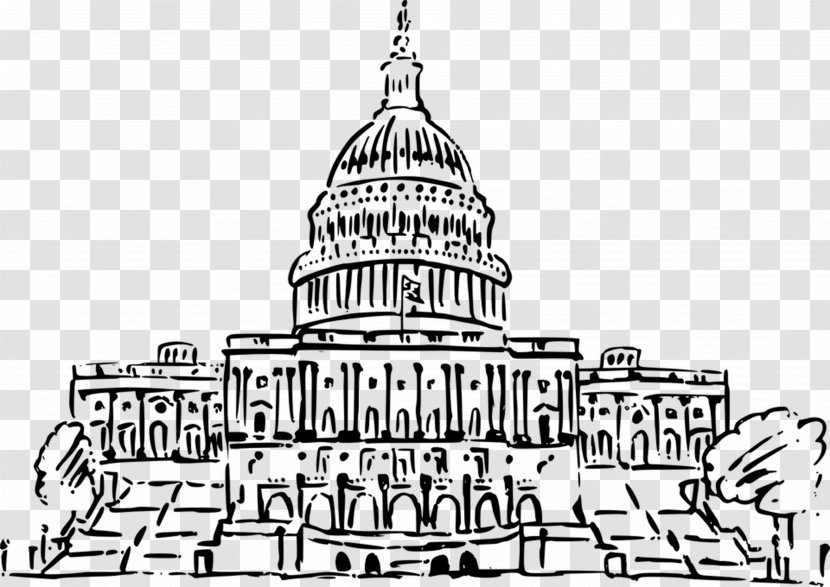 United States Capitol Congress Clip Art - Royaltyfree - Building Transparent PNG