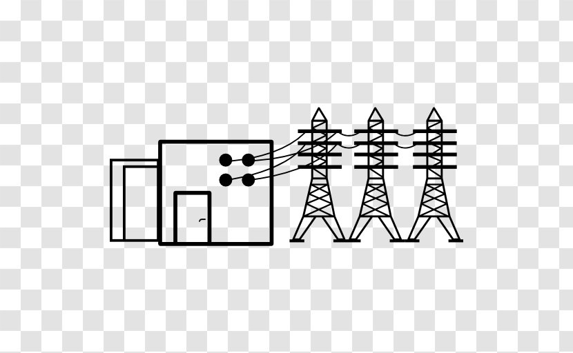 Transmission Tower Overhead Power Line Electricity Electric - Cartoon - Technology Lines Transparent PNG