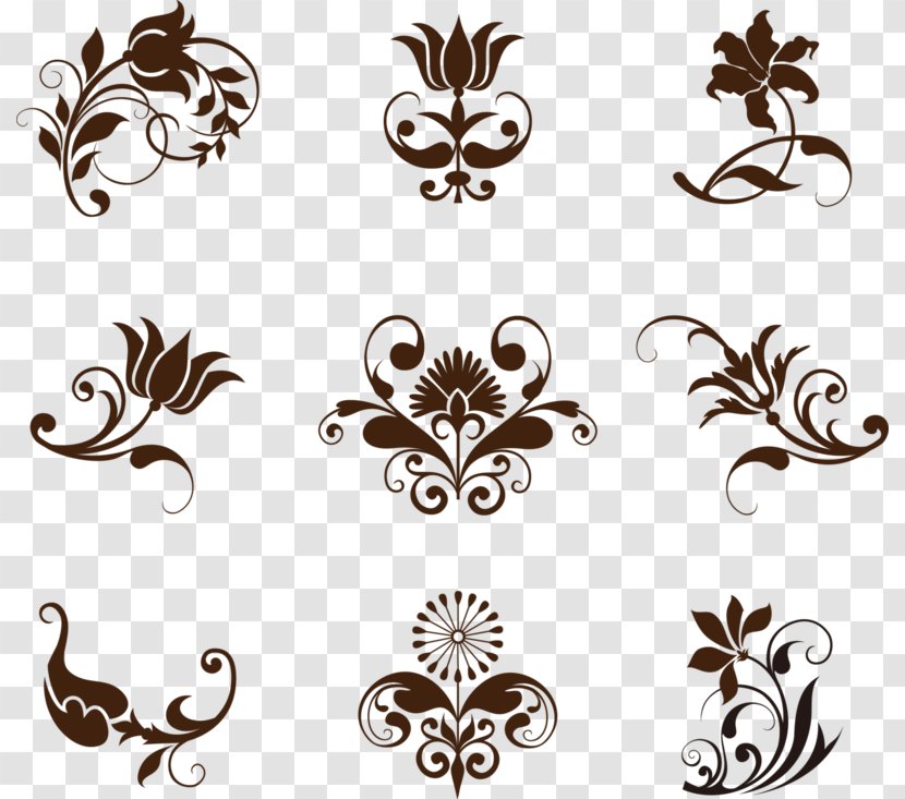 Floral Decorative - Temporary Tattoo - Style Sticker Transparent PNG