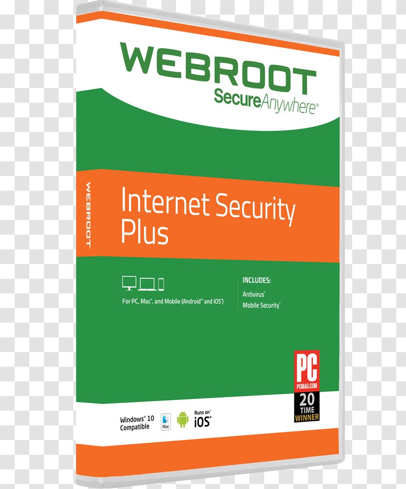 Webroot SecureAnywhere AntiVirus Antivirus Software Internet Security Plus Computer - Think Ahead Transparent PNG