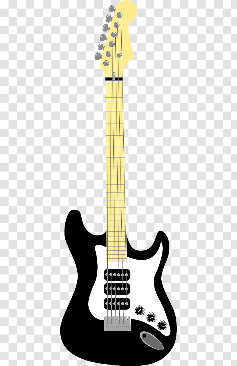 Electric Guitar Bass Clip Art - Cartoon Transparent PNG