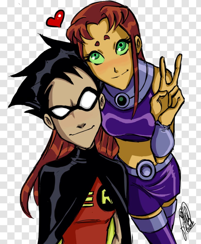 Starfire Robin Nightwing Cyborg Beast Boy - Tree - Teen Titans Transparent PNG