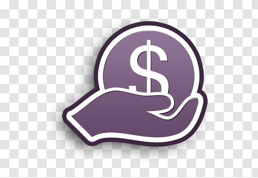 Money Pack 2 Icon Dollar Coin On Hand Icon Commerce Icon Transparent PNG