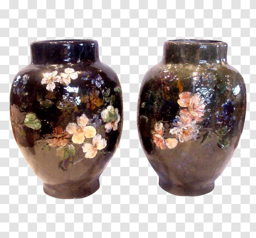 Limoges Vase Ceramic Haviland & Co. Barbotine - Studio Pottery - Flower Decoration Simulation Transparent PNG