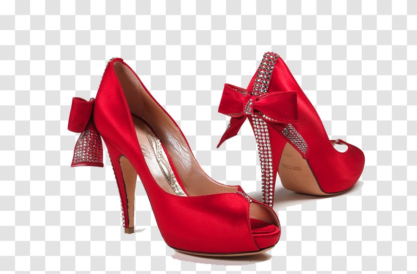 Shoe Bride Red High-heeled Footwear Wedding - Female Shoes HD Transparent PNG