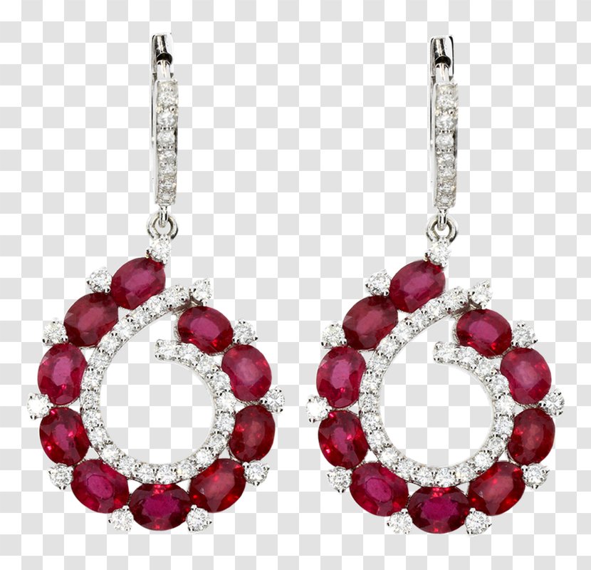 Ruby Earring Body Jewellery Pearl Transparent PNG