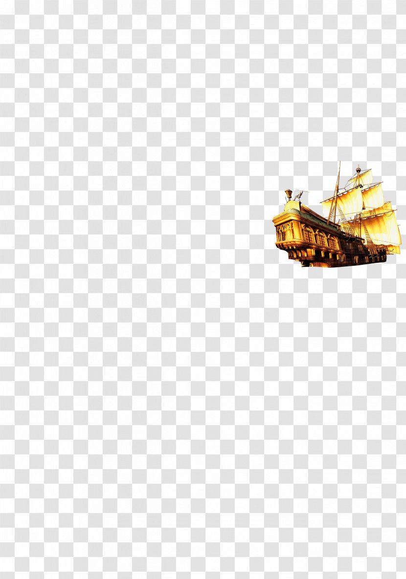 Yellow Floor Pattern - Golden Decorative Atmosphere Boat Property Transparent PNG