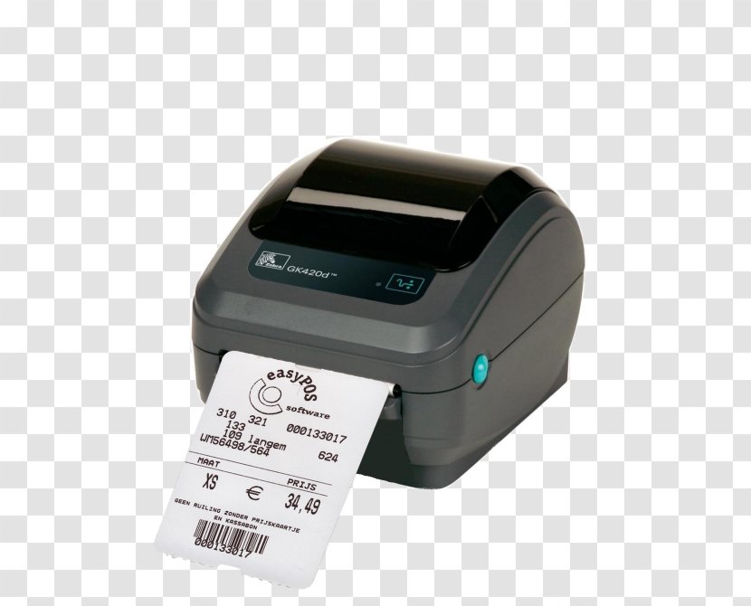 Label Printer Barcode Zebra Technologies - Duplex Printing Transparent PNG