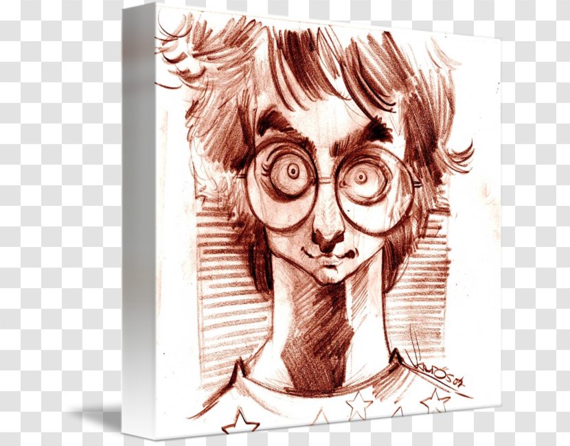Harry Potter And The Half-Blood Prince Drawing Cartoon Sketch - Face - Porter Glasses Transparent PNG