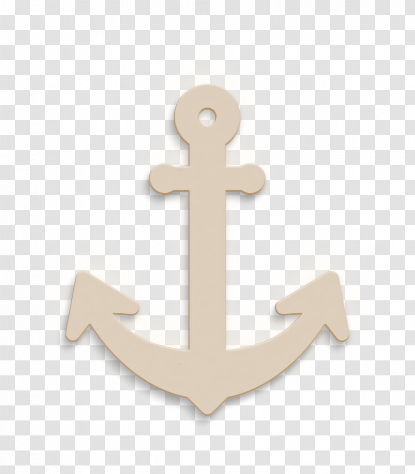 Sea And Beach Icon Big Anchor Icon Boat Icon Transparent PNG