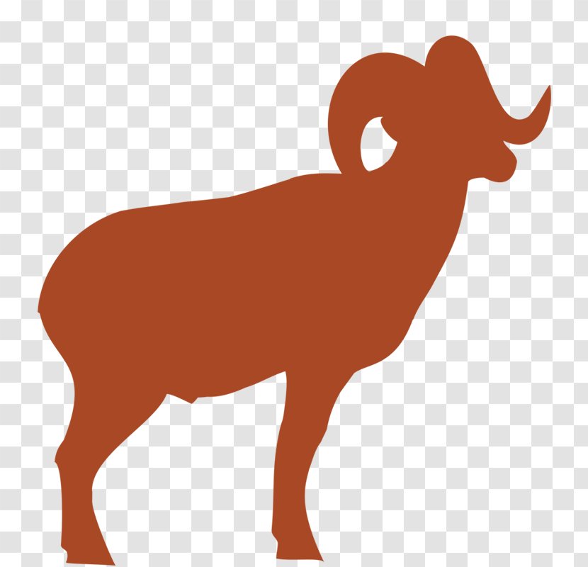 Clip Art Silhouette Sheep Vector Graphics - Terrestrial Animal - Brown Goat Transparent PNG