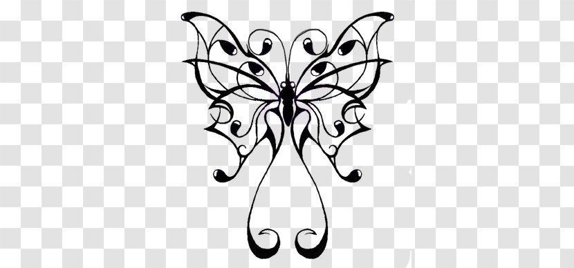 Butterfly Tattoo Artist Purple - Monochrome Transparent PNG