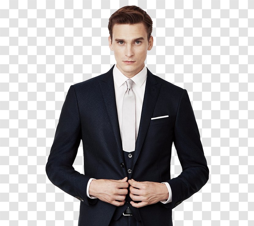 Swim Briefs Necktie Dress Suit Grey - Sleeve - Foreign Male Model Transparent PNG