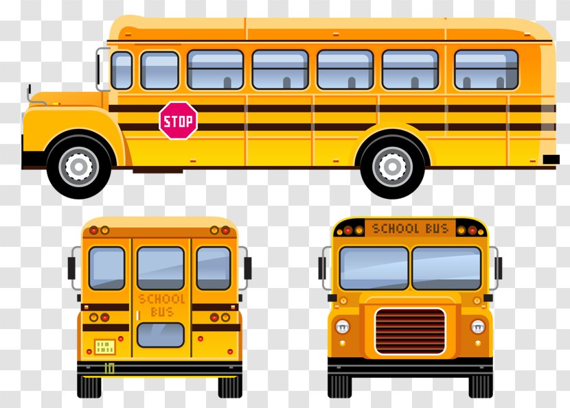 School Bus Student Clip Art - Stop - Yellow Transparent PNG