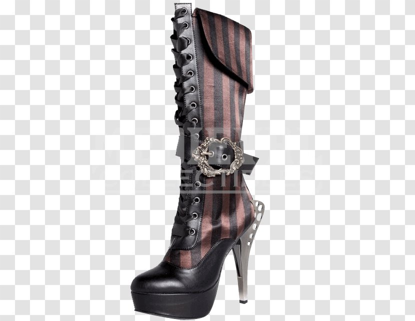 Boot High-heeled Shoe Steampunk Gothic Fashion - High Heeled Footwear Transparent PNG