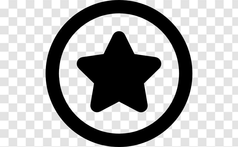Logo Star - Black And White Transparent PNG