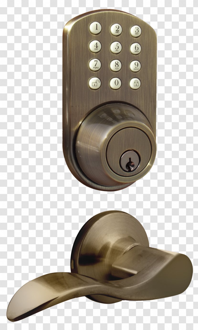 Dead Bolt Lock Keypad Remote Keyless System Door - Handle Transparent PNG