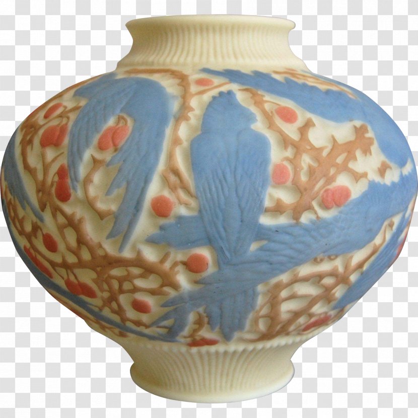 Ceramic Vase Porcelain Urn Pottery - Artifact - Cockatoo Transparent PNG