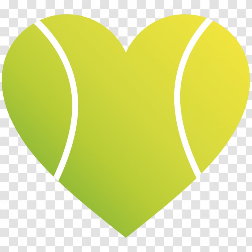 Heart Tennis Balls Decal - Yellow - Ball Transparent PNG