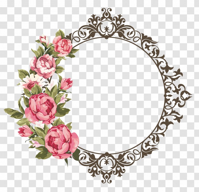 Flower Picture Frames Floral Design Clip Art - Wedding Ornament Transparent PNG