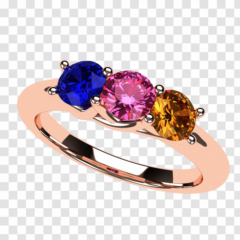 Ring Amethyst Colored Gold Jewellery - Diamond Transparent PNG