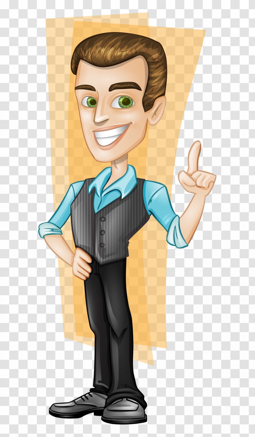 Drawing Euclidean Vector - Male - Hand-painted Cartoon Handsome Business Man Transparent PNG