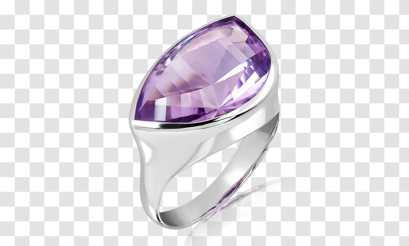 Amethyst Purple Silver Body Jewellery - Platinum - Ring Transparent PNG