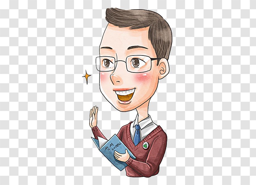 Glasses Cartoon Boy - Flower - Stately Man Transparent PNG