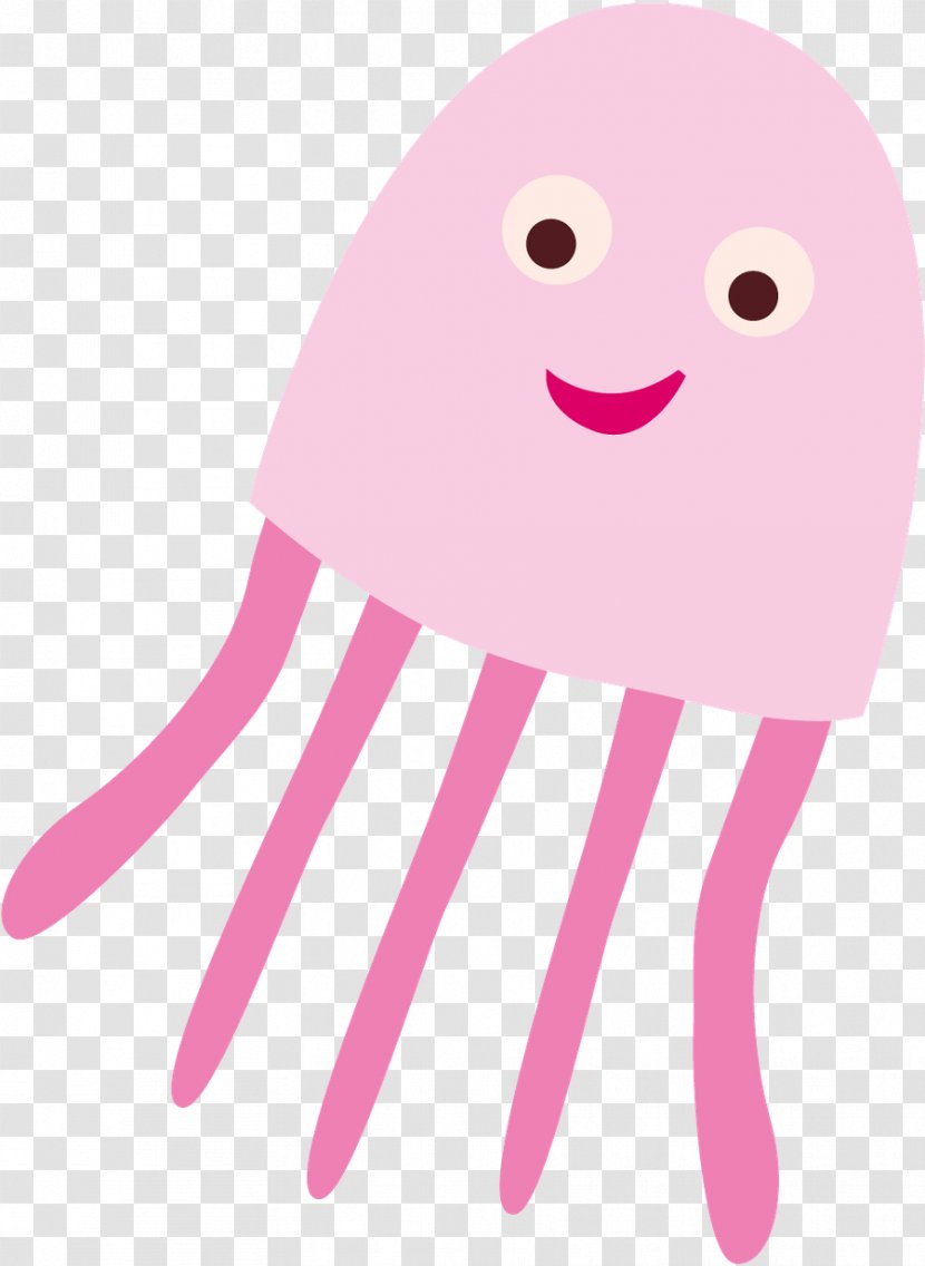 Animal Cartoon - Pink - Cnidaria Jellyfish Transparent PNG