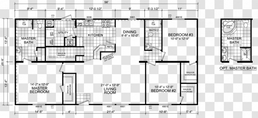 Floor Plan House Mobile Home - Square Foot - Old Electric Wire Transparent PNG