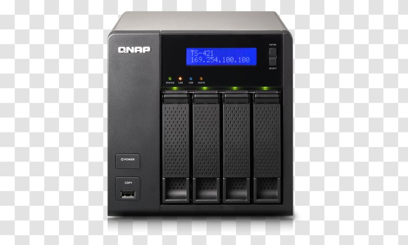 Network Storage Systems QNAP Systems, Inc. Serial ATA Hard Drives Computer Servers - Qnap Ts412 Turbo - File Server Transparent PNG