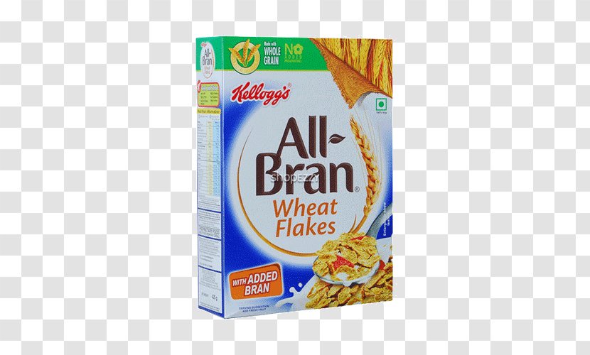 Kellogg's All-Bran Complete Wheat Flakes Corn Breakfast Cereal Transparent PNG