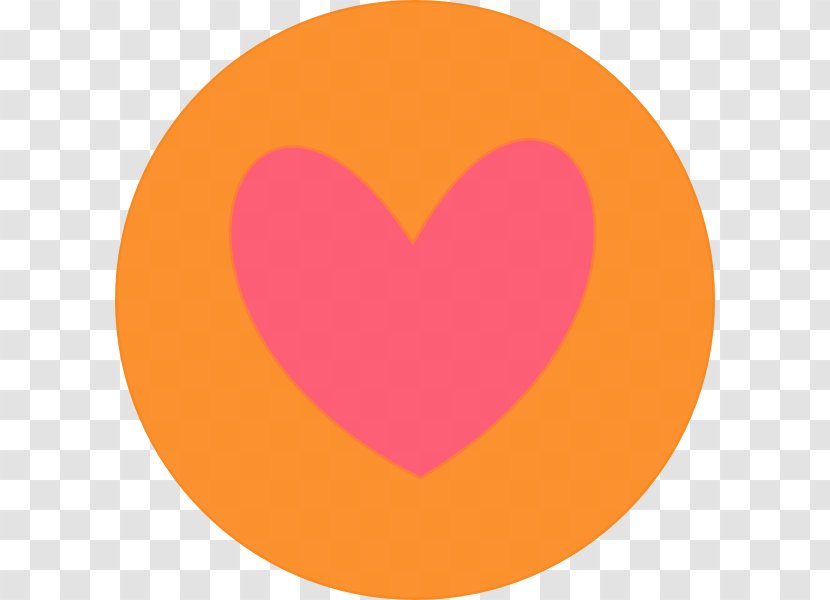 Heart Clip Art Orange S.A. M-095 - Cartoon - Watercolor Circle Transparent PNG