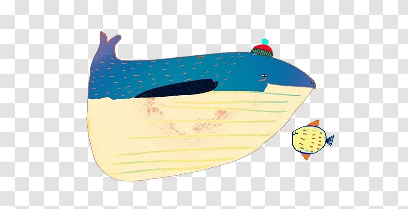 Cartoon Greeting Card Illustration - Yellow - Shark Transparent PNG