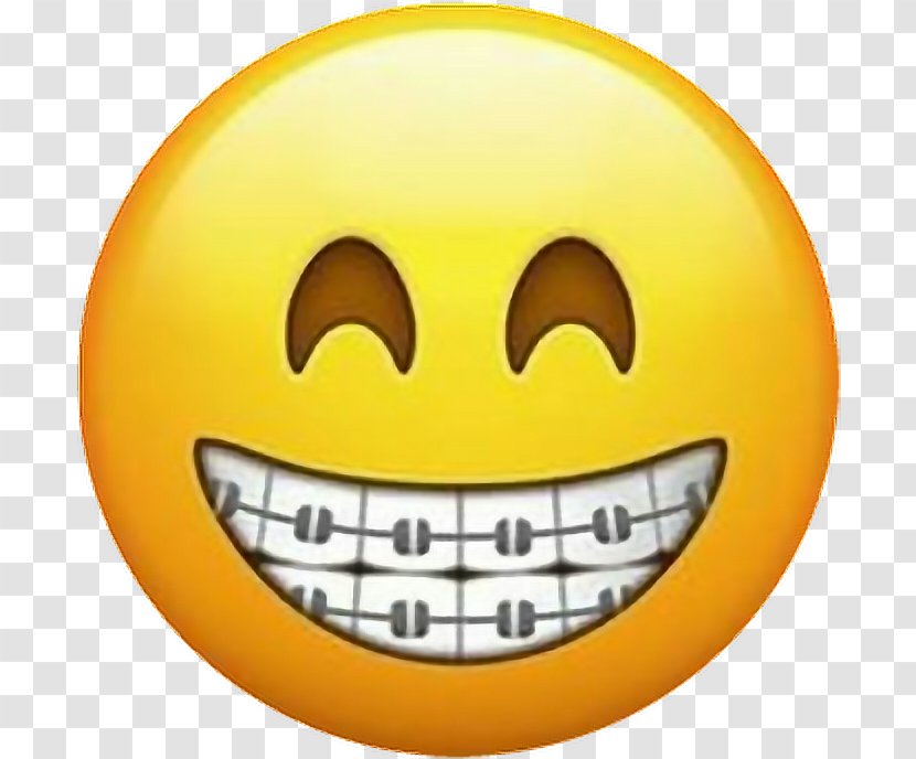Emoji Dental Braces Dentistry Emoticon Sticker - Happiness Transparent PNG