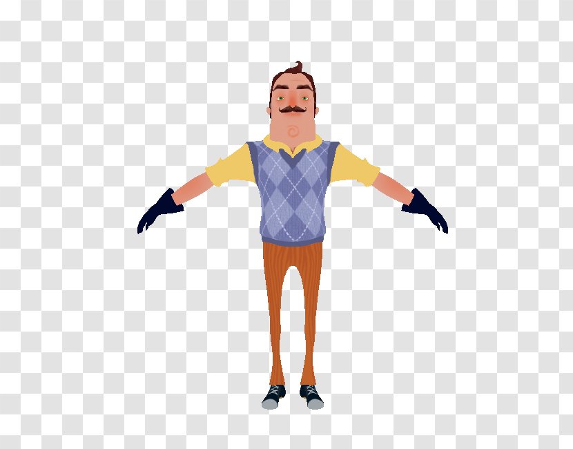 Hello Neighbor Video Games Costume Illustration - Thumb - Neighbours Streamer Transparent PNG