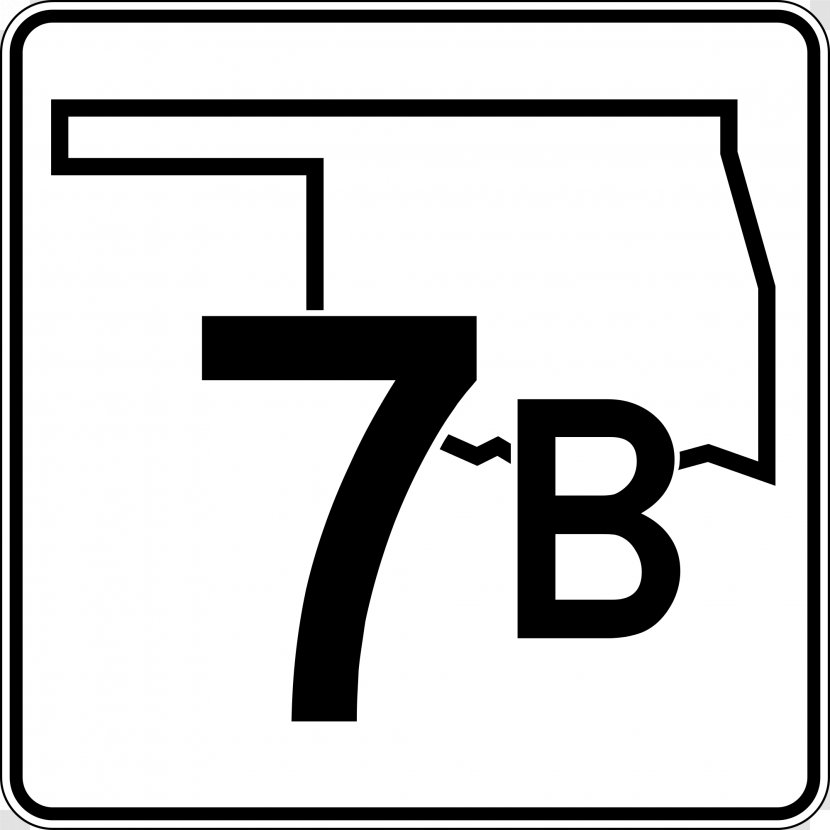 Oklahoma State Highway 7 Road 7b Clip Art - Text Transparent PNG