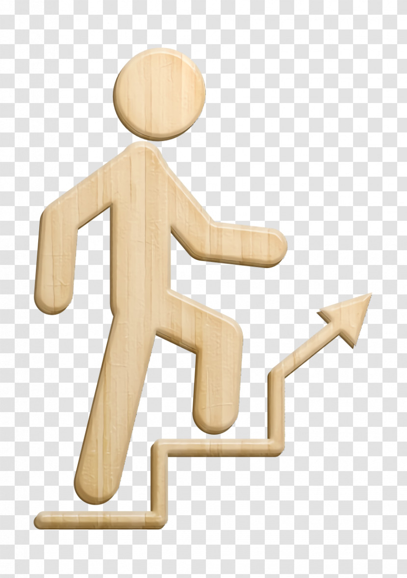 Stair Icon Man Climbing Stairs Icon People Icon Transparent PNG