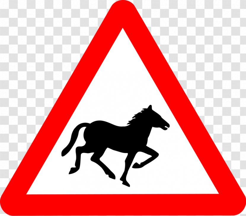 Cattle Traffic Sign Road Warning The Highway Code - Grid - Free Horseshoe Clipart Transparent PNG