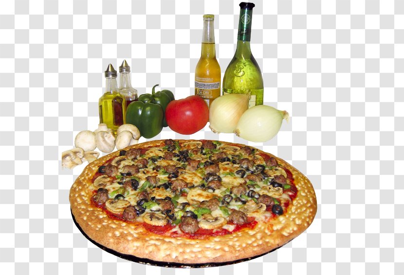 Pizza Delivery Italian Cuisine Take-out Barbecue - Quiche - Drinks Transparent PNG