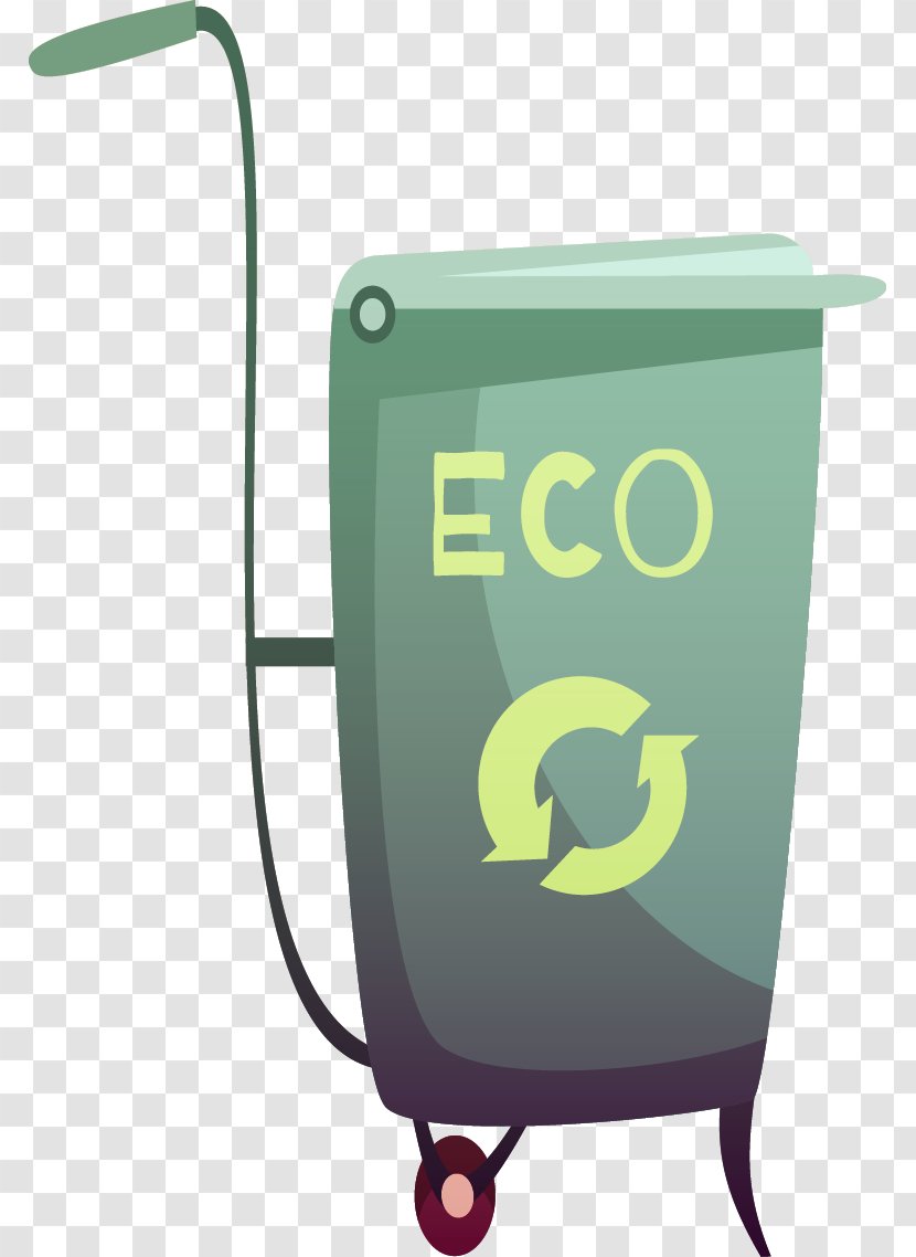 Waste Container Recycling - Green Trash Can Transparent PNG