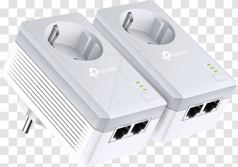 TP-Link Power-line Communication Network Cards & Adapters HomePlug - Electronics - Ac Power Plugs And Sockets Transparent PNG
